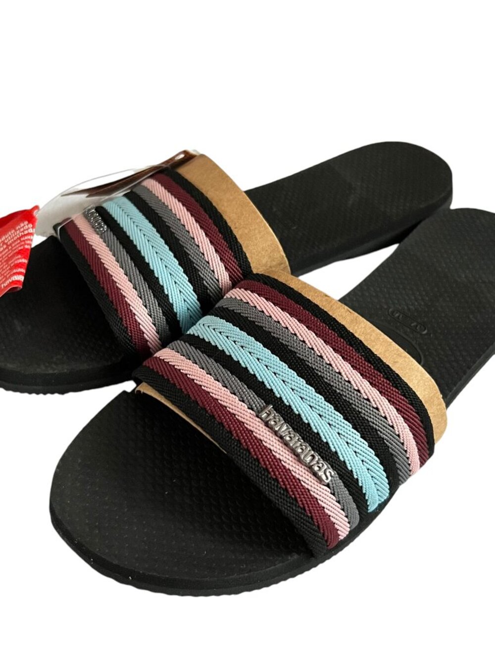 Havaianas Sandals You Malta Mix Sandals Black multi womens 7/8 slide flat woven